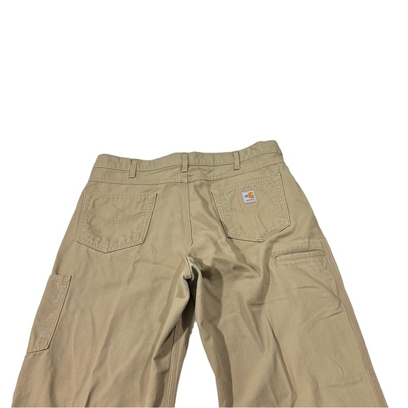 Carhartt Cat 2 Flame Resistant Tan Canvas Cargo Jeans Pants Sz 38x34 7 Pockets - Picture 11 of 15